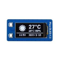 1.3inch OLED Display Module for Raspberry Pi Pico, 64×128, SPI/I2C (WS-19376)