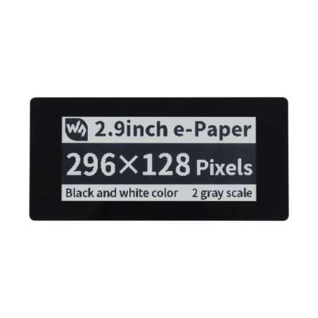 2.9inch Touch E-Paper E-Ink Display HAT for Raspberry Pi, 5-Points Capacitive Touch, 296×128, Black / White, SPI (WS-19967)