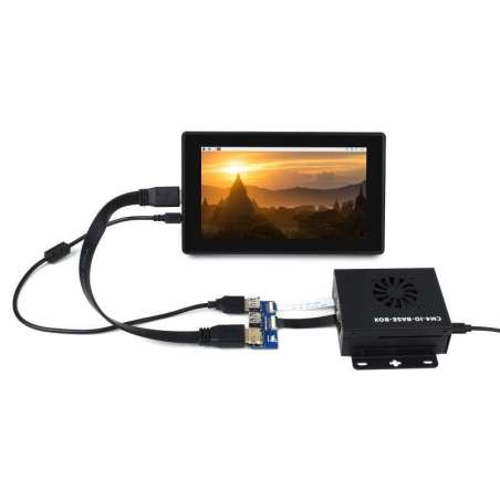 CM4-IO-BASE-BOX-A + USB HDMI Adapter, for Raspberry Pi Compute Module 4 (WS-20271)
