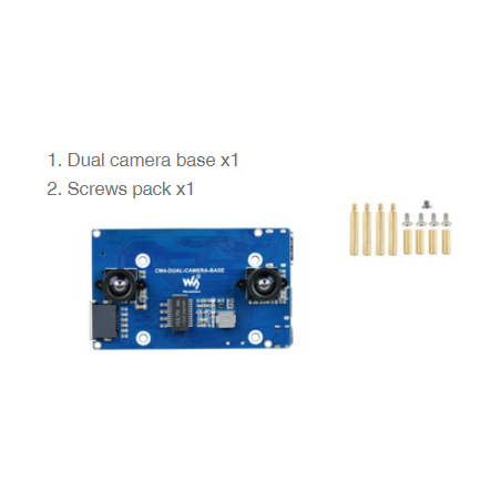 Binocular Camera Base Board Designed for Raspberry Pi Compute Module 4 (neobsahuje Interface Expander,FFC) (WS-21153)
