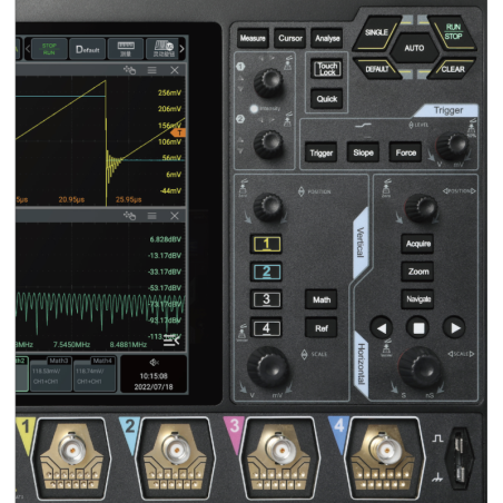 DHO4404 (RIGOL) Osciloskop 4x400MHz 4GSa/s, 12-bit vertical resolution, 1.500.000wfms/s, battery pack(option)