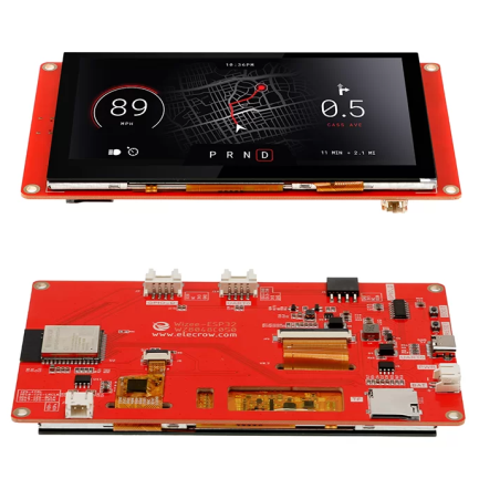 CrowPanel ESP32 display-5.0 Inch HMI Display 800x480 RGB TFT LCD Touch Screen Compatible with Arduino/LVGL (ER-DIS07050H)