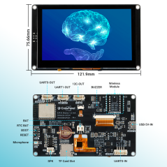 CrowPanel Advance 4.3“ HMI, ESP32-S3 AI-Powered IPS Touch Screen (800x480)Without Acrylic Case (DIS01943A-1) Display Only